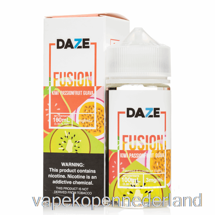 Elektronische Sigaret Vape Kiwi Passievrucht Guave - 7 Daze Fusion - 100 Ml 6 Mg
